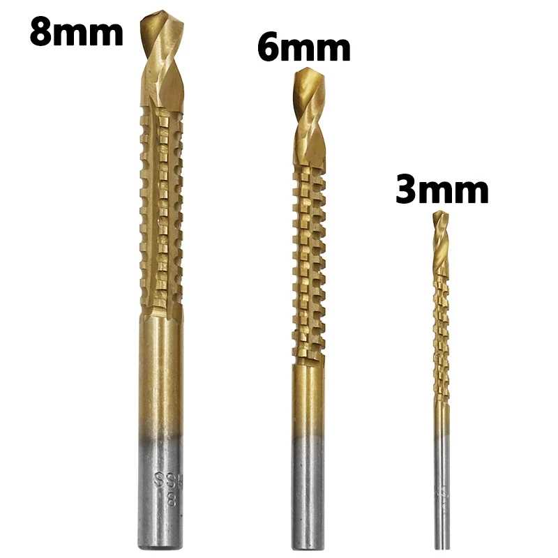 6Pcs Step Drill Bit Saw Drill Bit Set Titanium Milling Cutter